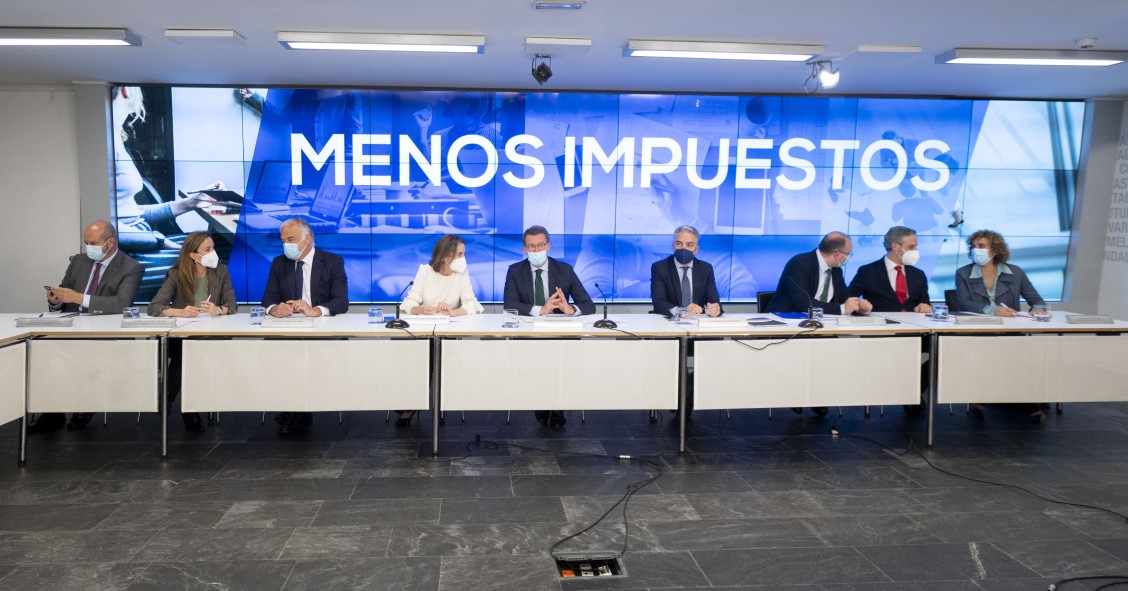 El presidente del PP, Alberto Núñez Feijóo