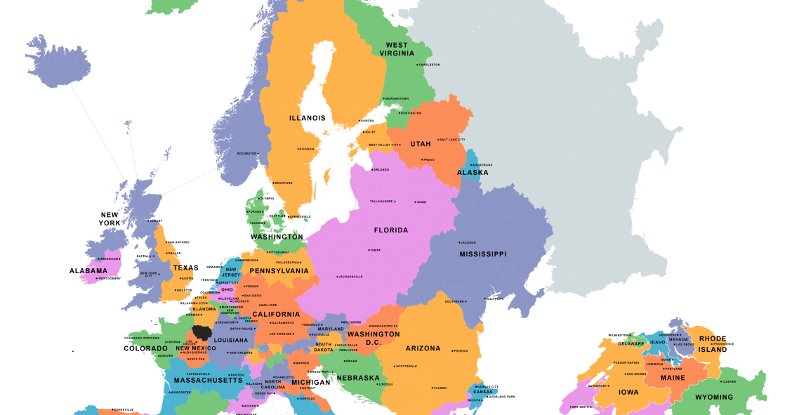 Estas zonas de Europa tienen un PIB similar al de algunos estados americanos