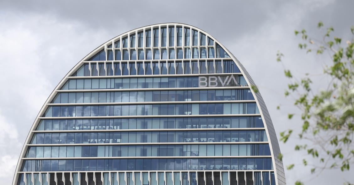 Edificio de la sede de BBVA en Madrid