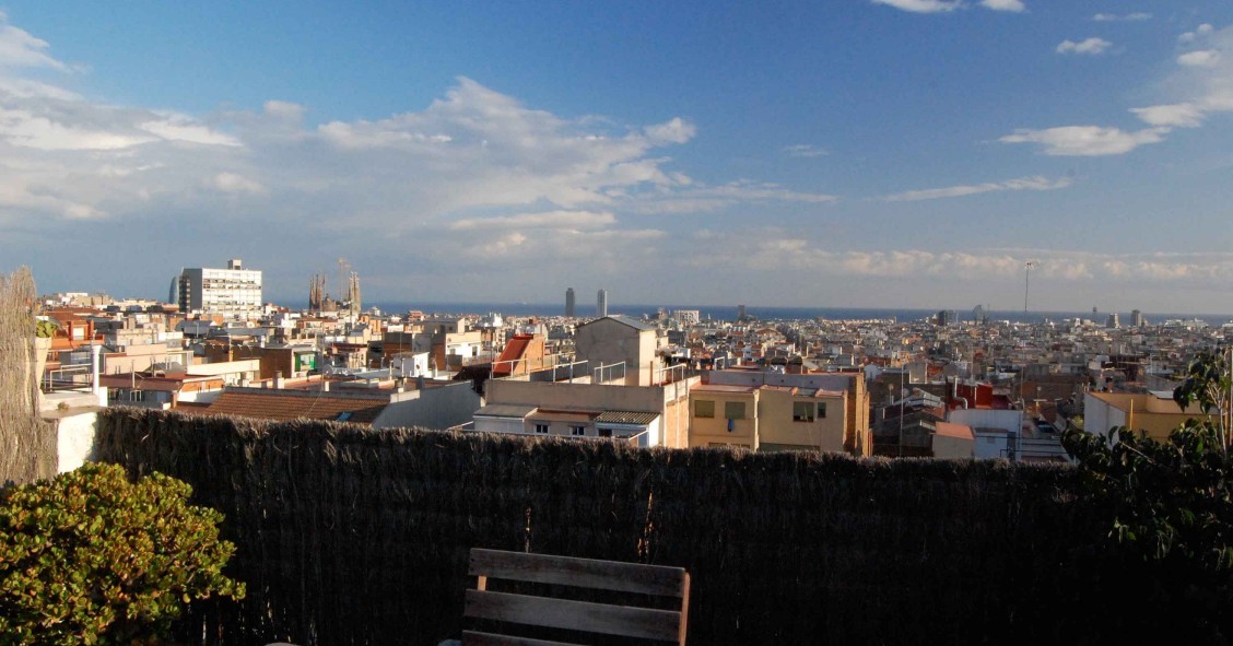 Terraza de un piso de Barcelona