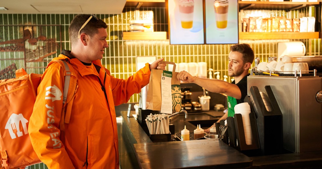 Starbucks y Just Eat