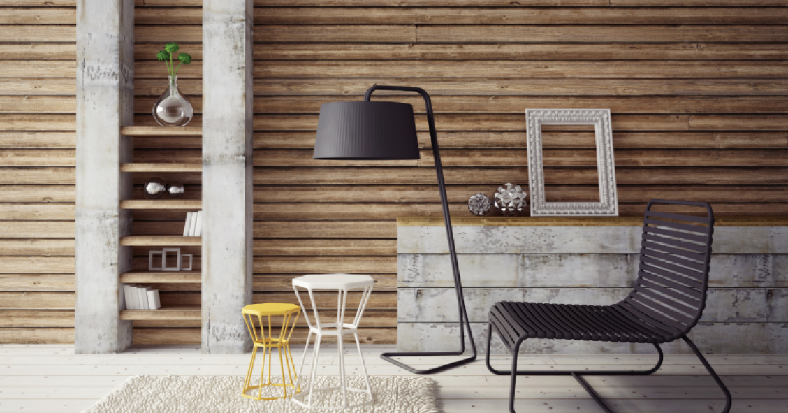 Muebles con lámparas, para casas luminosas y de diseño