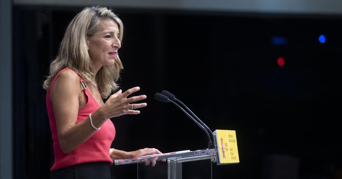 La vicepresidenta segunda del Gobierno y ministra de Trabajo y Economía Social, Yolanda Díaz, en una imagen de archivo.