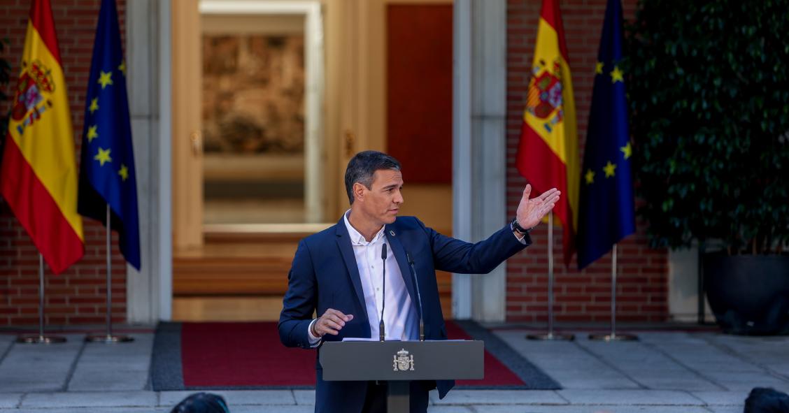 El presidente del Gobierno, Pedro Sánchez