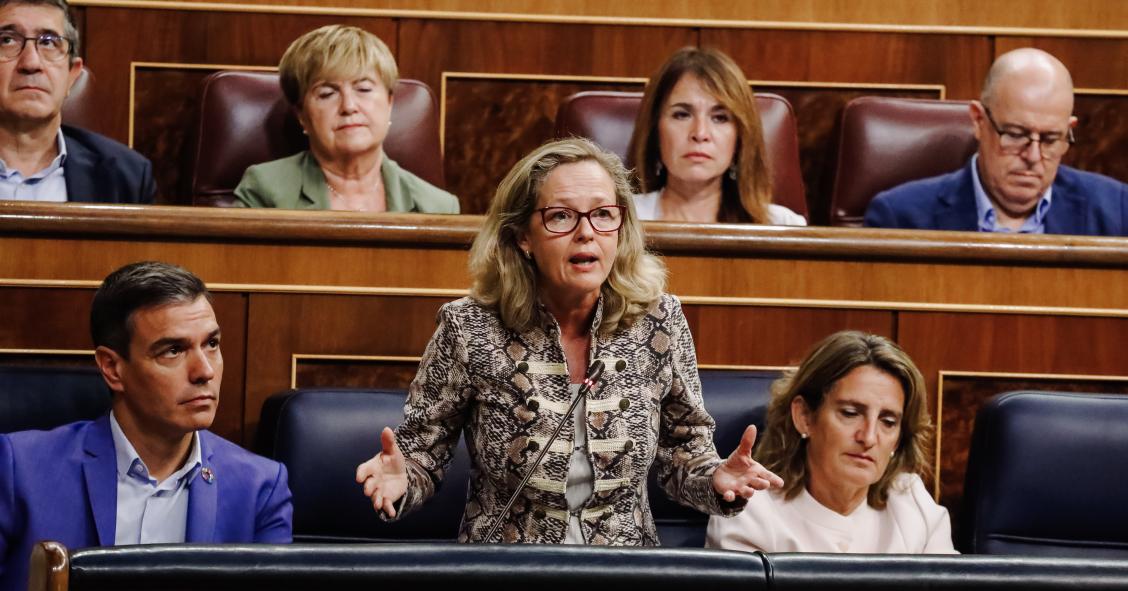 La vicepresidenta primera del Gobierno y ministra de Asuntos Económicos y Transformación Digital, Nadia Calviño