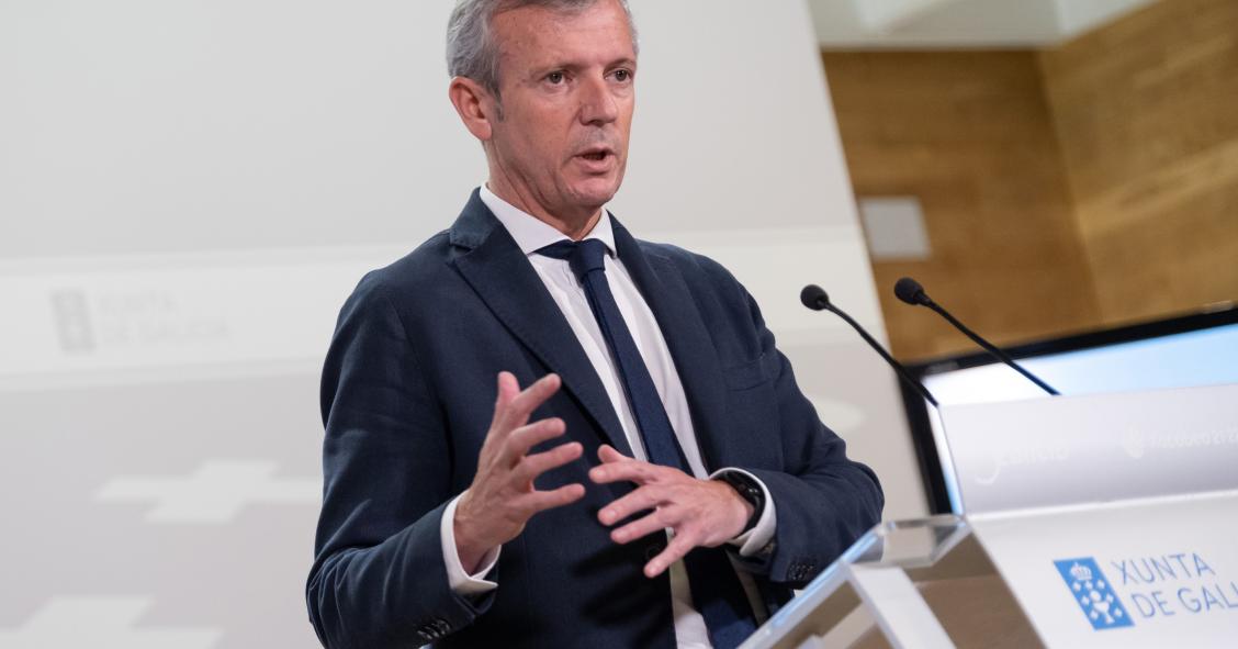 El presidente de la Xunta, Alfonso Rueda