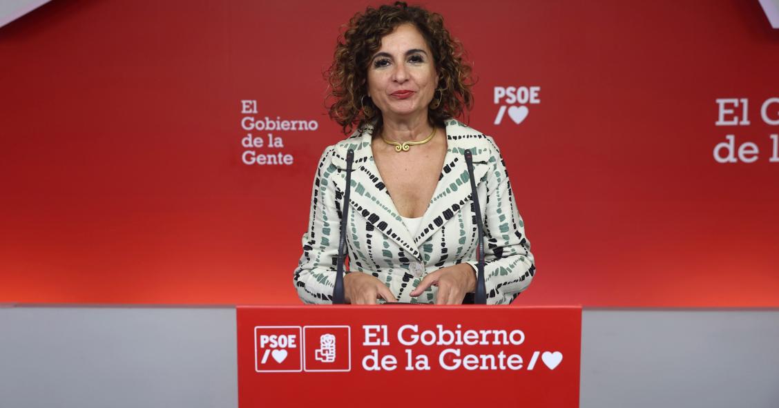 La vicesecretaria general del PSOE y ministra de Hacienda, María Jesús Montero.