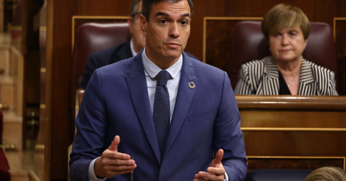 Pedro Sánchez en la sesión de control al Gobierno