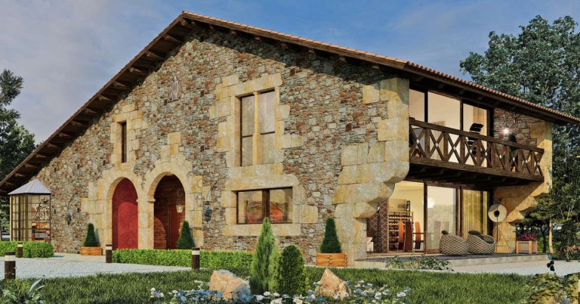 Casa prefabricada rústica de lujo