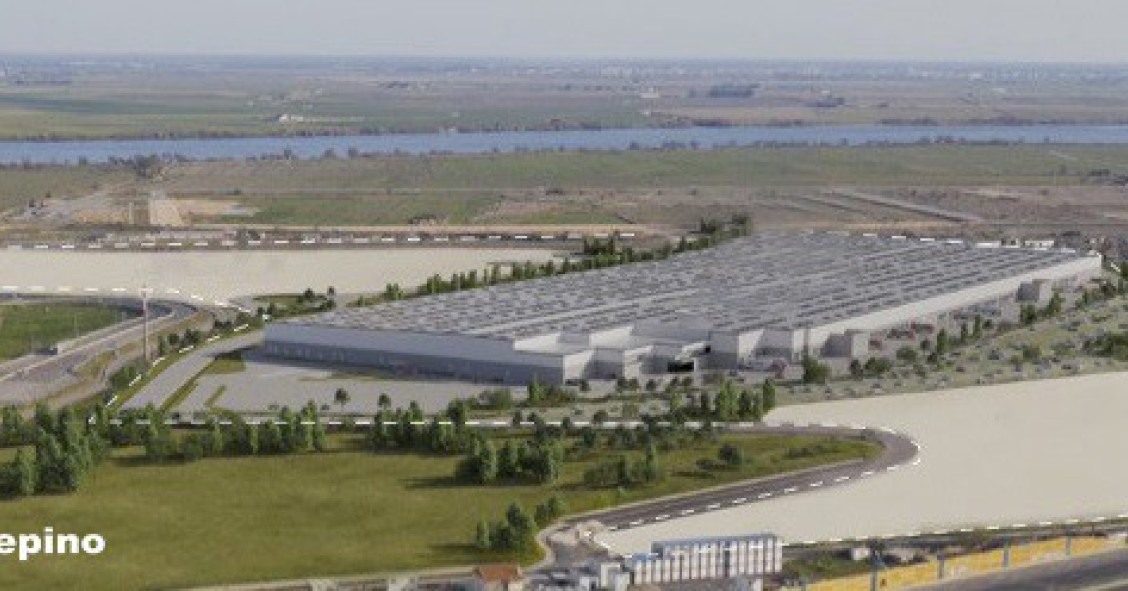 Infografía del almacén en Portugal para Leroy Merlin