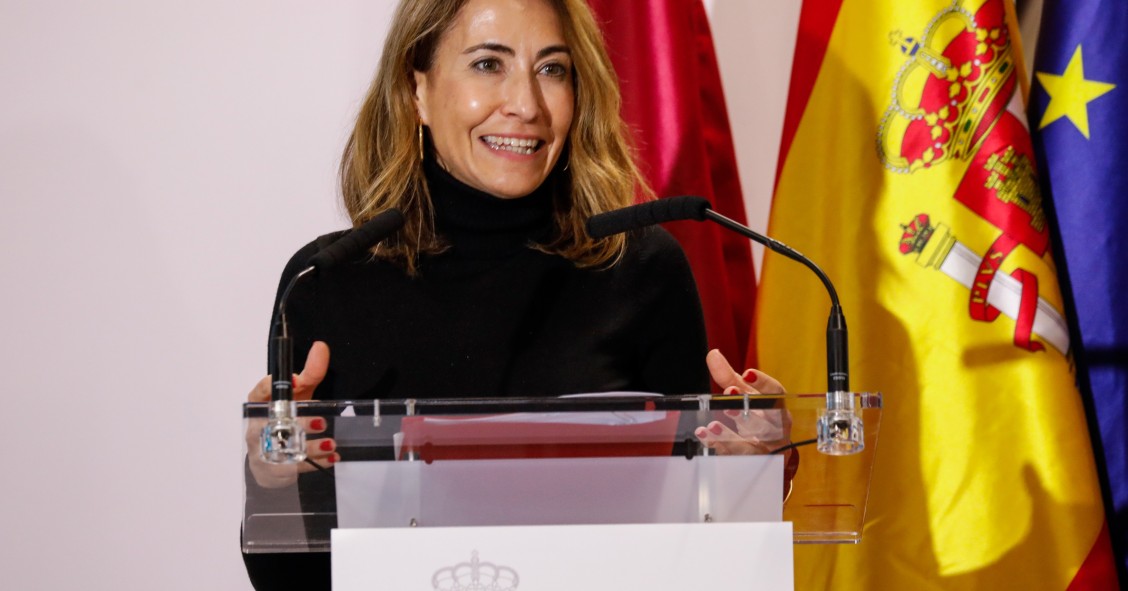 La ministra de Transportes, Movilidad y Agenda Urbana, Raquel Sánchez, interviene en la inauguración de la línea de AVE Madrid-Murcia, en la estación Murcia del Carmen