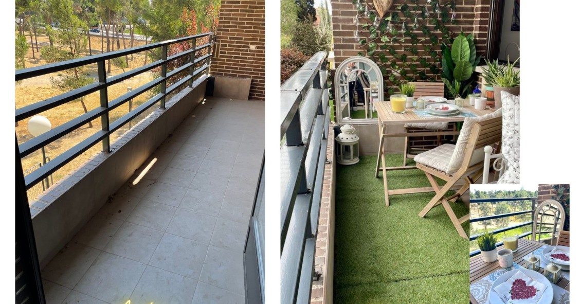 Antes y después de una terraza