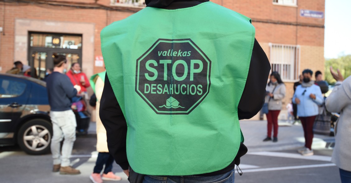 Archivo - Un activista de STOP Desahucios 