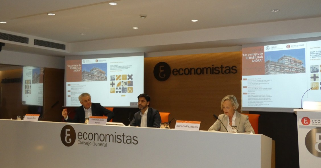 Presentación de Las ventajas de rehabilitar ahora y Guía desgravaciones fiscales rehabilitación viviendas.