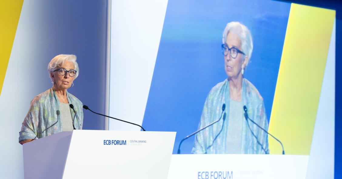 Lagarde en el foro de Sintra (Portugal)