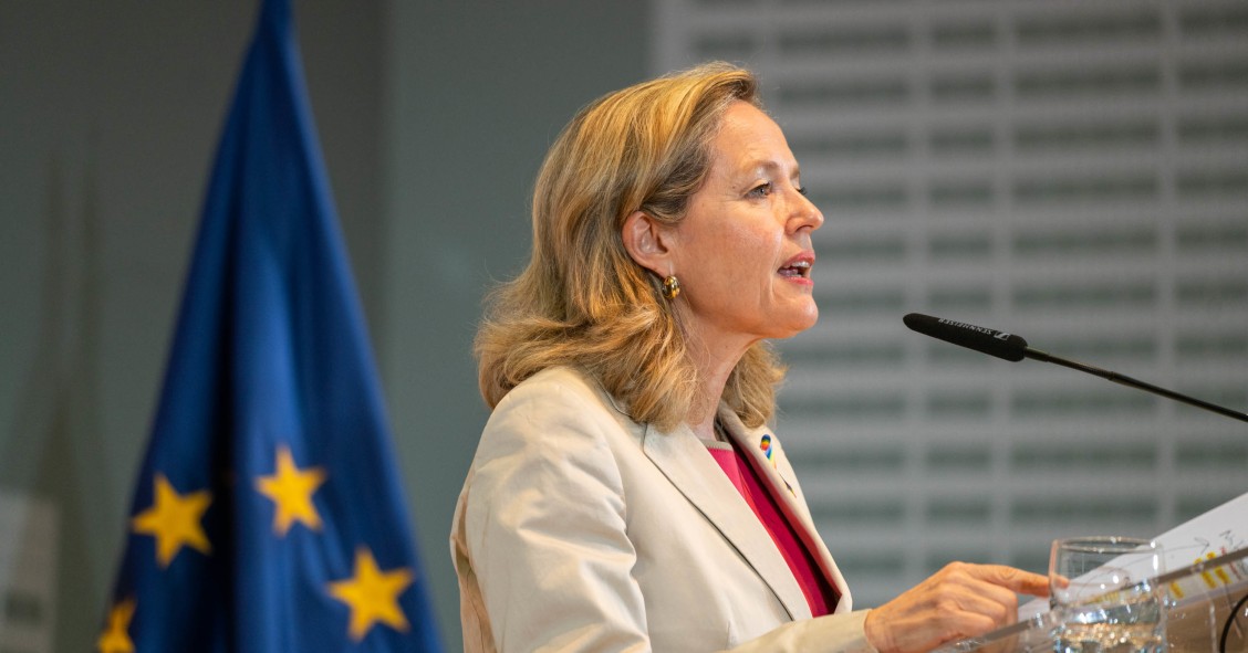 La vicepresidenta primera y ministra de Asuntos Económicos y Transformación Digital, Nadia Calviño, a 29 de junio de 2023, en Madrid (España).