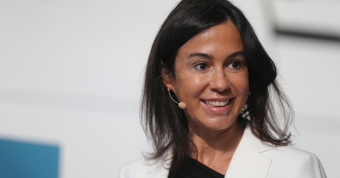 Archivo - La presidenta de Adif, Isabel Pardo de Vera, interviene en una rueda de prensa durante la inauguración del primer trayecto de Ouigo, a 7 de mayo de 2021, en Atocha, Madrid, (España). 