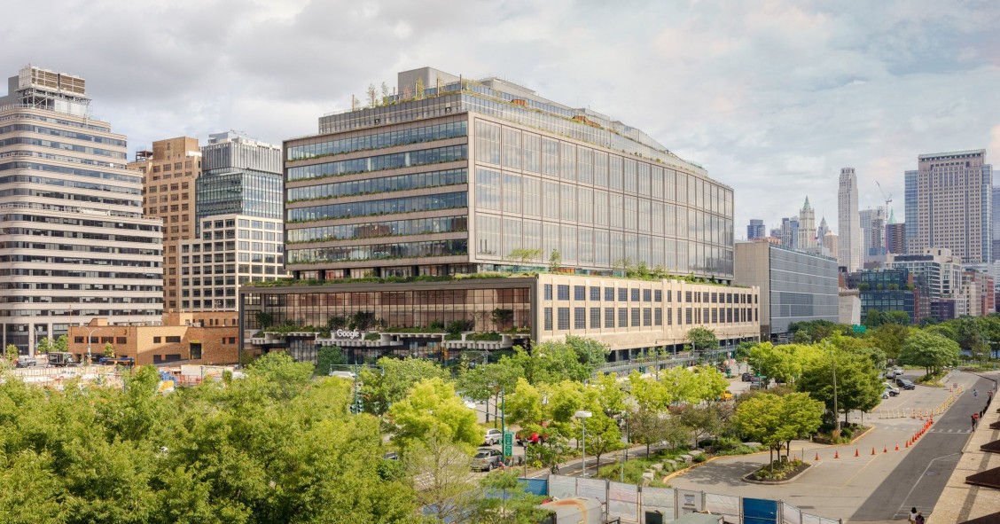 La nueva sede de Google en Nueva York ocupa la antigua Terminal de ferrocarril de St John, en la parte oeste de Manhattan.