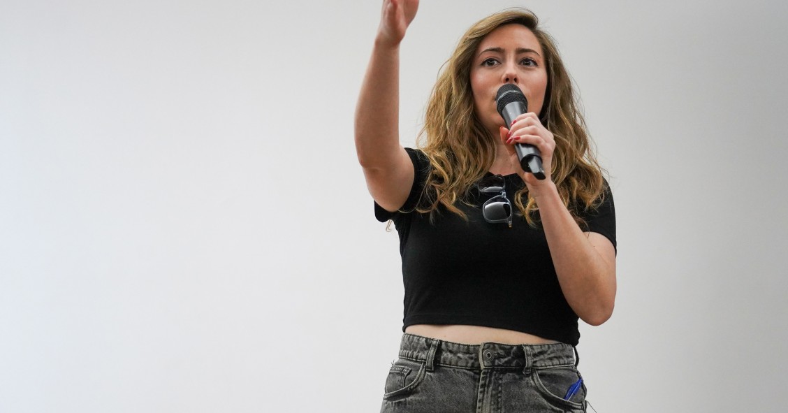 La coordinadora general de Podem País Valencià y portavoz de Podemos, María Teresa Pérez