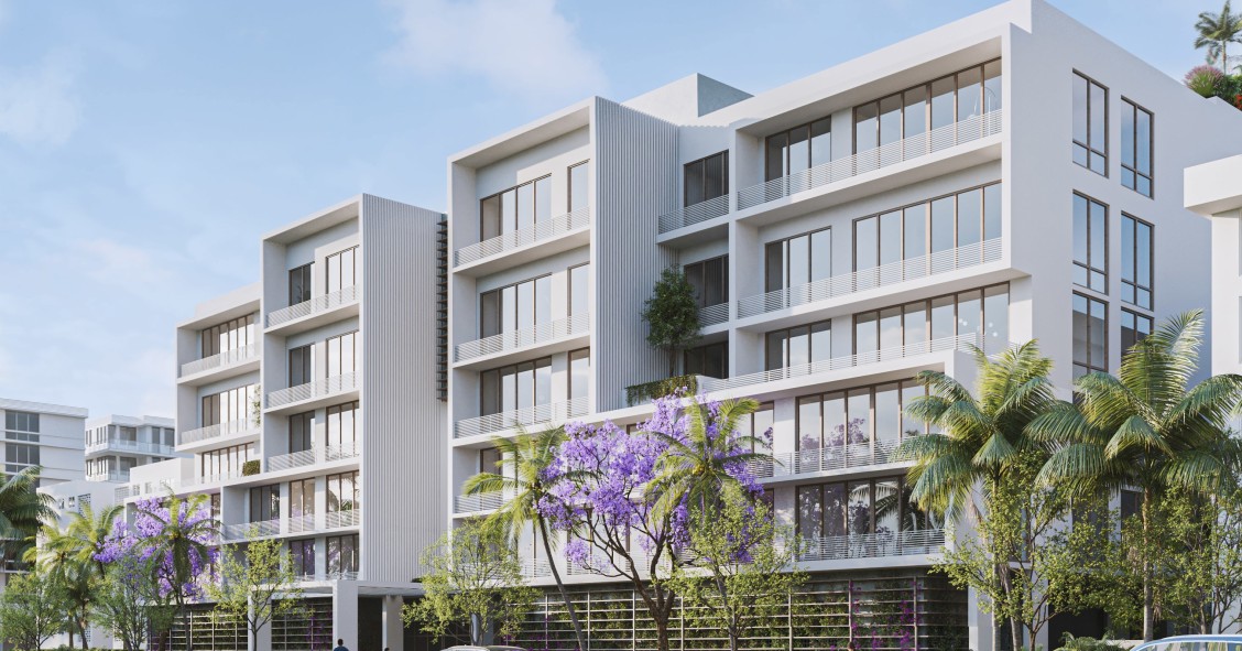 Infografía del edificio residencial que OHLA realiza en Miami Dade (EE.UU.)