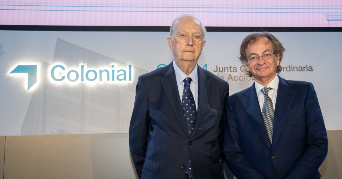 El presidente de Colonial, Juan José Bruguera, y el consejero delegado, Pere Viñolas.