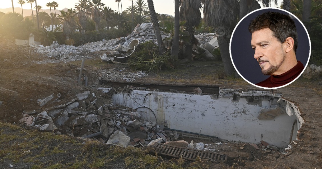 Derribo de 'La Gaviota', vivienda propiedad de Antonio Banderas en Marbella