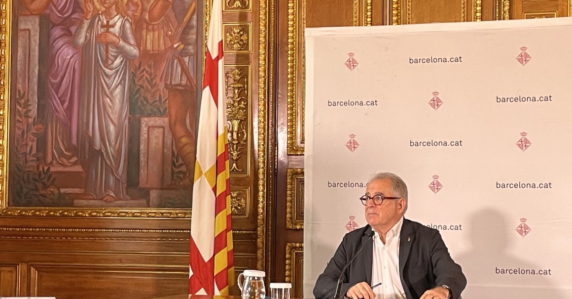 El teniente de alcalde de Economía, Jordi Valls, este martes en rueda de prensa.