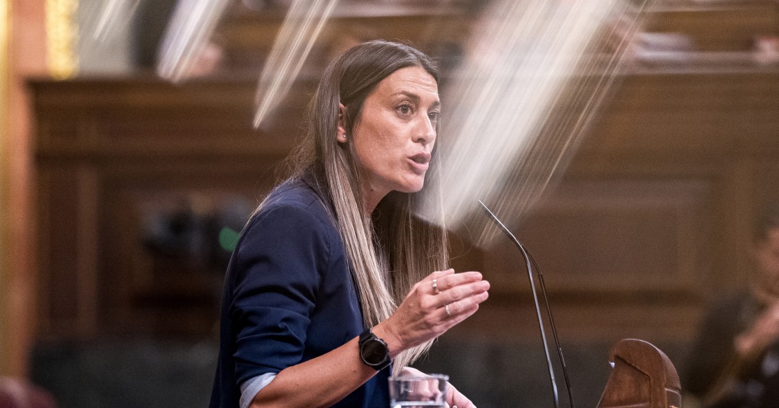 La diputada y portavoz de Junts, Miriam Nogueras, en el Congreso de los Diputados