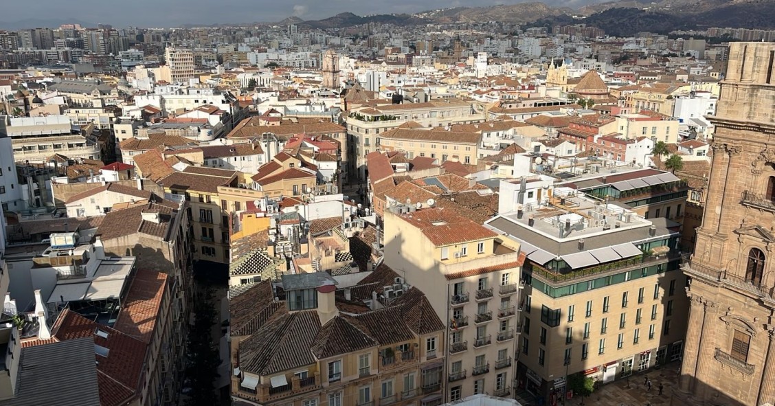 Vista aérea de Málaga desde el distrito Centro