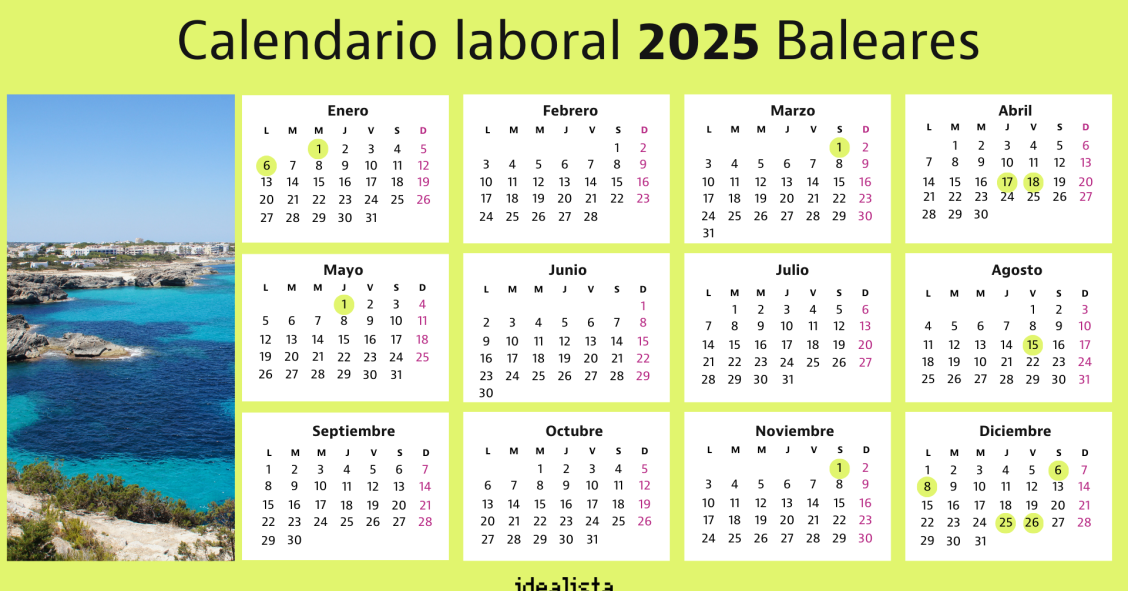 Calendario laboral 2025 de Baleares