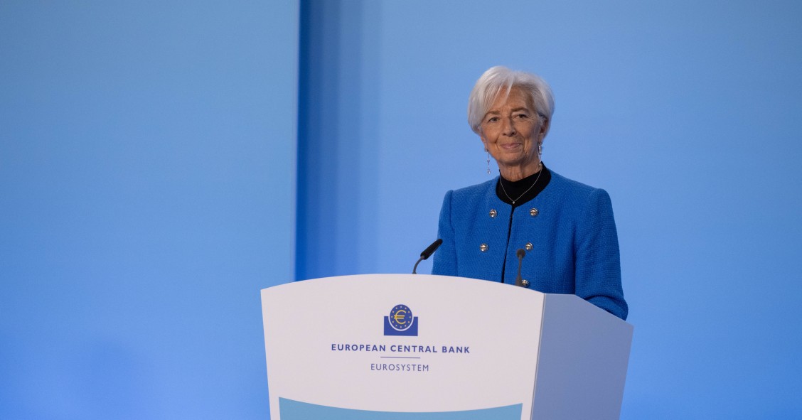 Christine Lagarde, presidenta del BCE, en la rueda de prensa del 30 de enero de 2025
