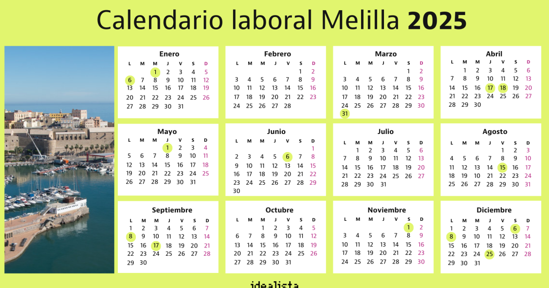 Calendario laboral Melilla 2025