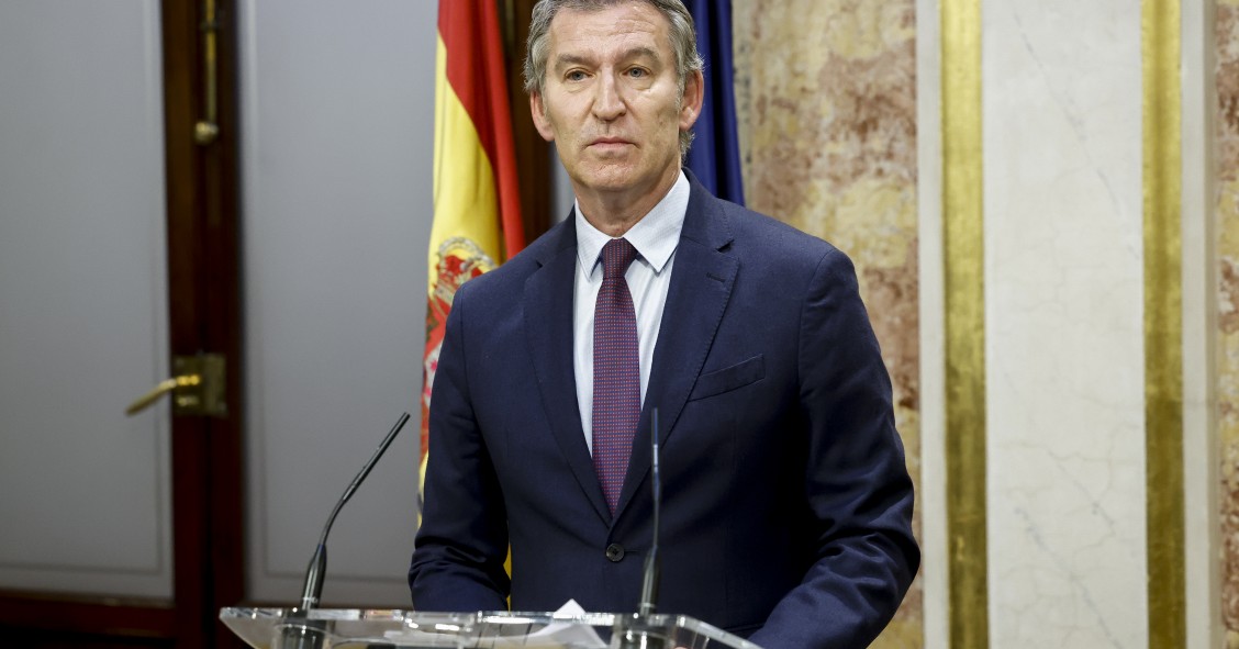 El presidente del PP, Alberto Núñez Feijóo