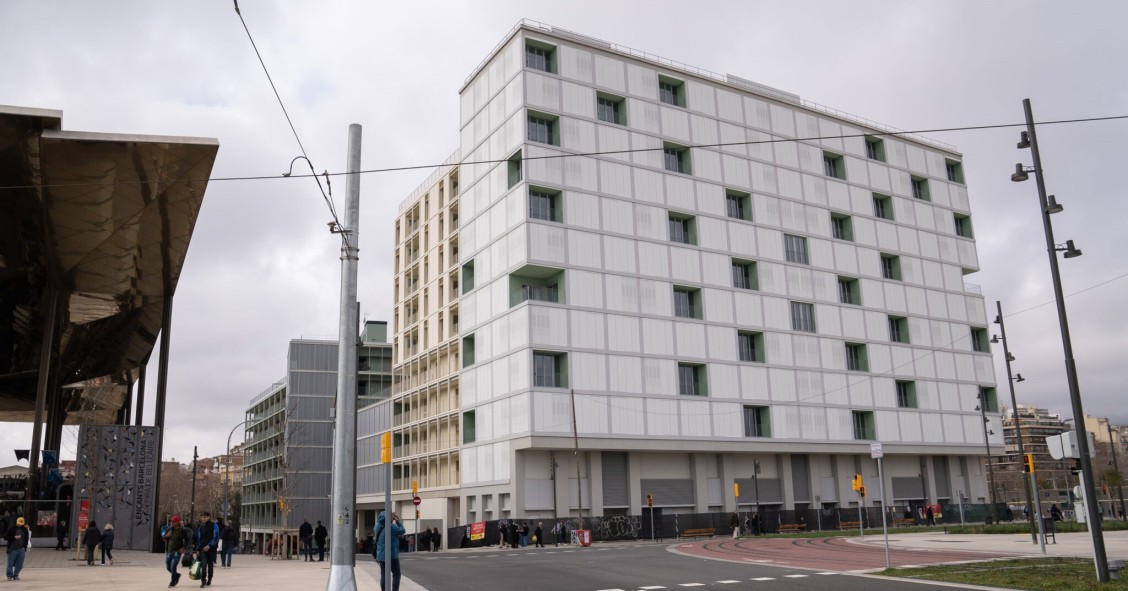 Nuevo edificio de viviendas de la Illa Glòries, que será habitable a partir de este verano