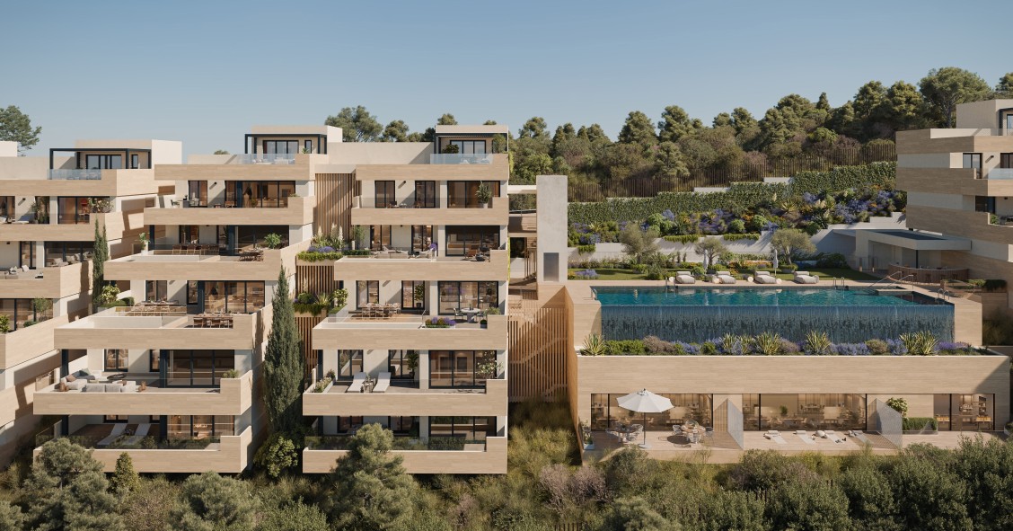 Imagen de la promoción Soleil de Grupo Insur, ubicada en Marbella (Málaga).