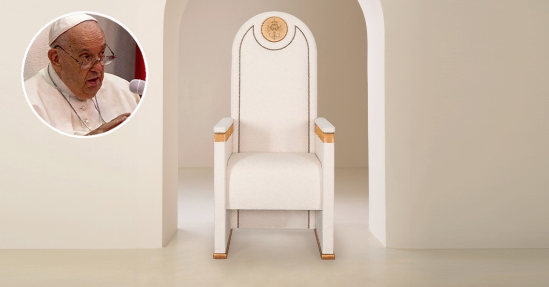 Sillón utilizado por el Papa durante su visita a Timor Oriental 