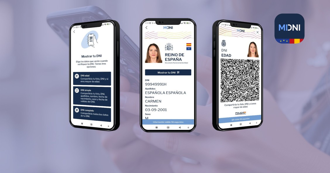 App MiDNI funcionando en un smartphone