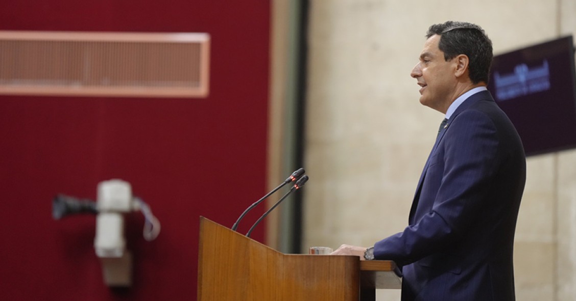 El presidente de la Junta de Andalucía, Juanma Moreno