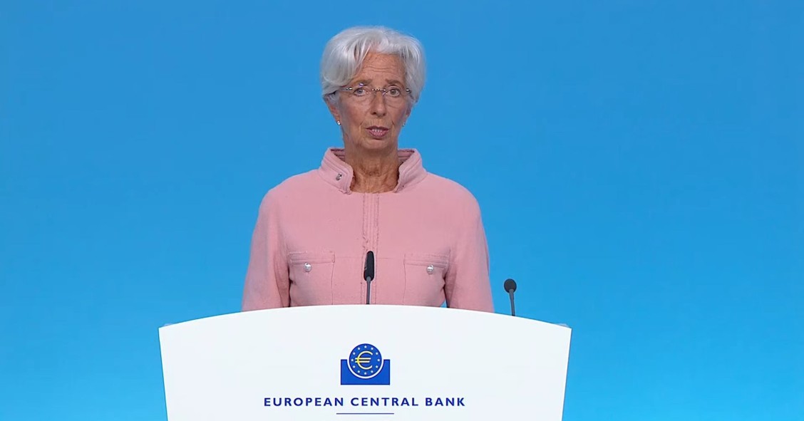 Archivo - La presidenta del BCE, Christine Lagarde, durante la rueda de prensa posterior a la reunión de política monetaria del BCE el 09/09/2021.