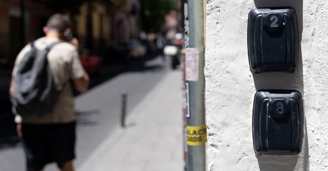Caja de seguridad para las llaves de una piso turístico en Madrid