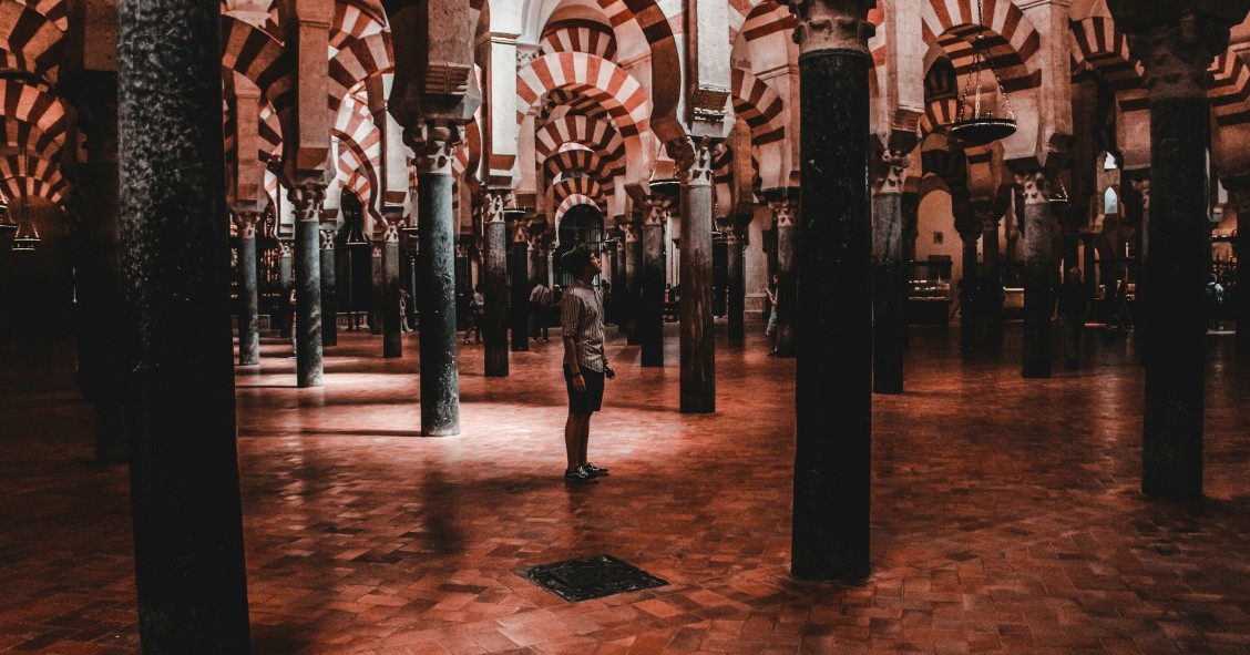 Inside the Cordoba Mosque-Cathedral before the fire
