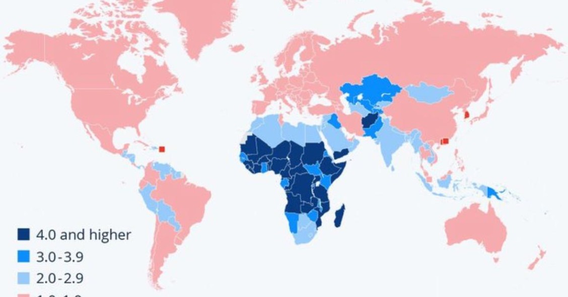 Los países que más (y menos) hijos tienen