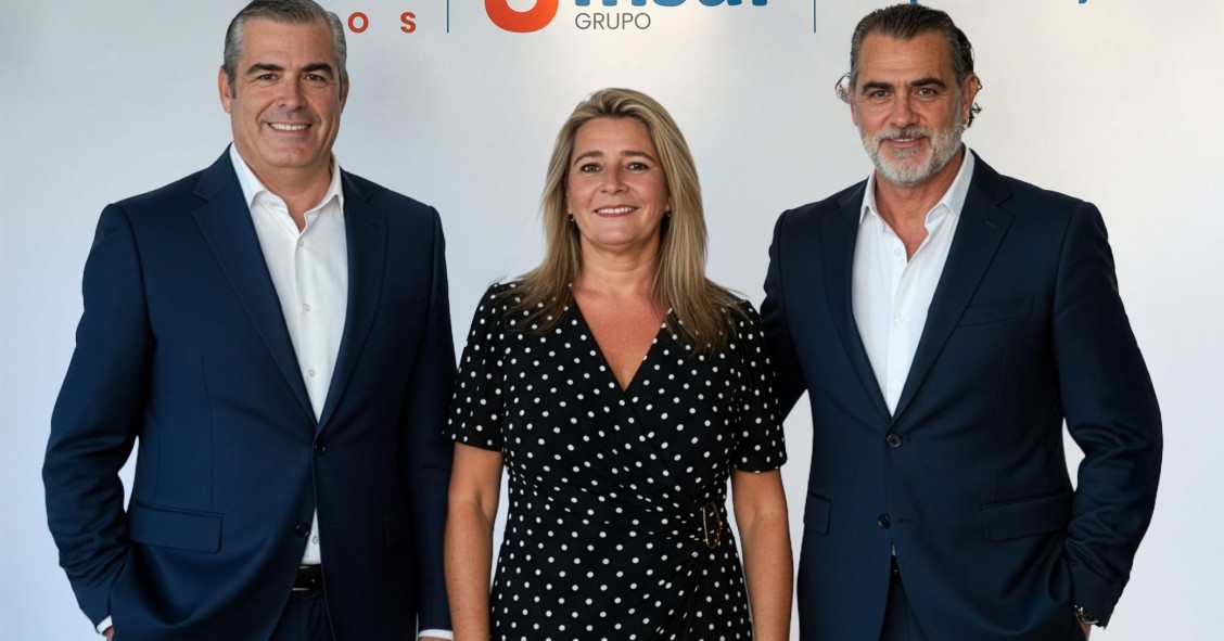 Imagen de los nuevos directores territoriales de Grupo Insur. De izquierda a derecha, José Ortiz (Andalucía Occidental), Patricia García (Levante) y Félix Cristóbal (Madrid).