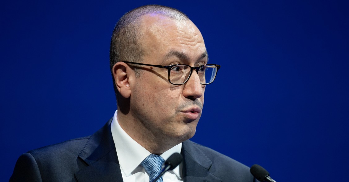 Archivo - El consejero delegado, Onur Genç, durante una rueda de prensa, en el Auditorio Ciudad BBVA, a 30 de enero de 2025, en Madrid (España). 