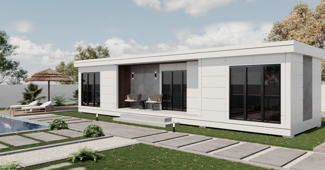casas prefabricadas con piscina
