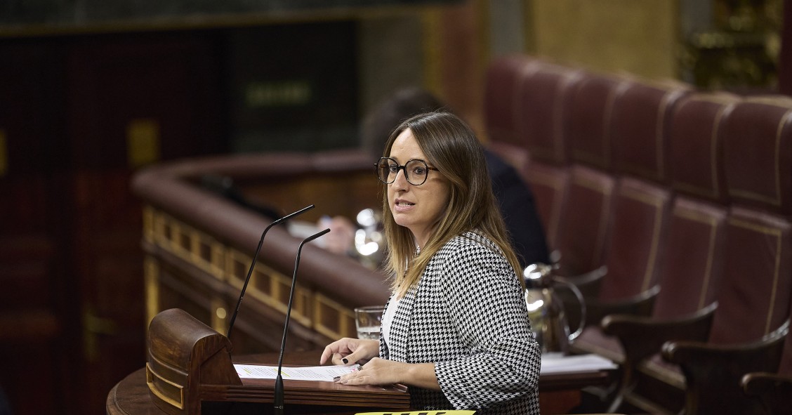 La diputada de ERC, Etna Estrems, a 15 de octubre de 2025, en Madrid (España).