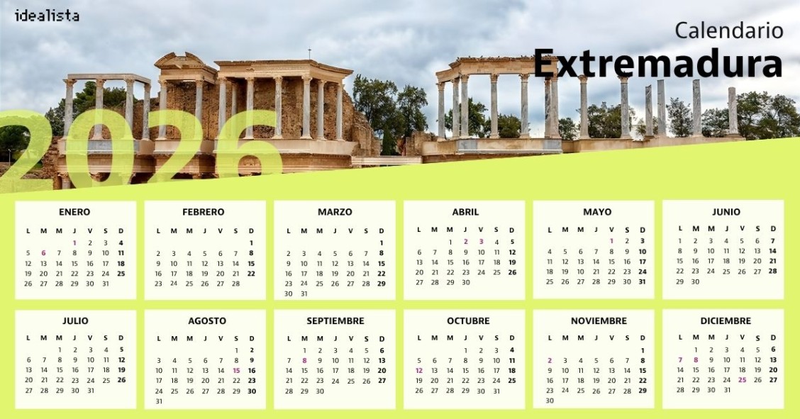Calendario laboral Extremadura 2026