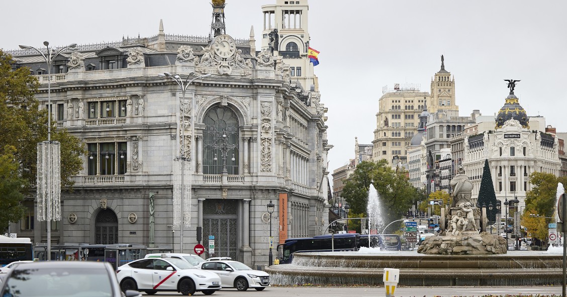 Fachada del Banco de España, a 24 de noviembre de 2025, en Madrid (España).