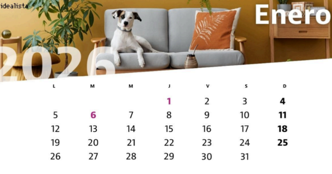 calendario enero 2026