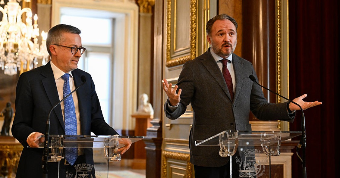 Dan Jørgensen y Carlos Moedas